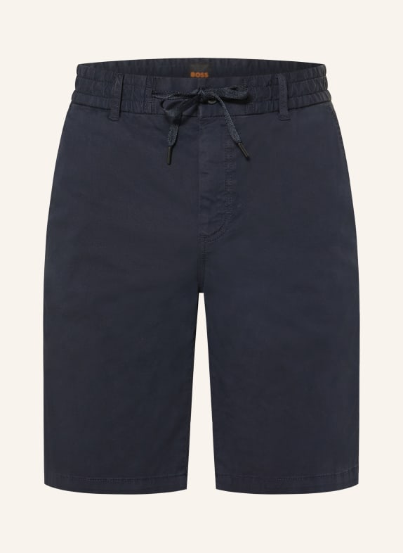 BOSS Chinoshort met taps toelopende pasvorm DONKERBLAUW