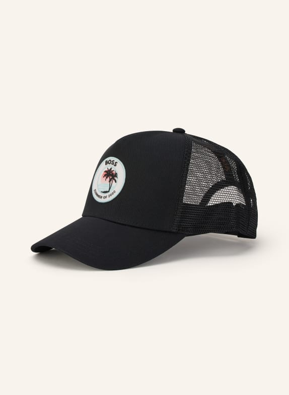 BOSS Cap ELLIOT ZWART / WIT