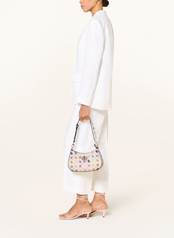 GUESS Schultertasche EMELIE WEISS / PINK / SCHWARZ