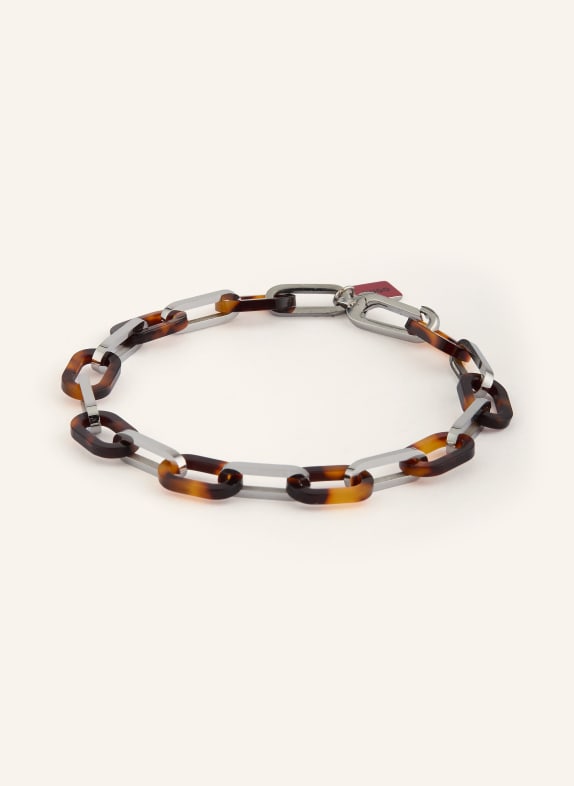HUGO Armband TORTOISESHELL BRAUN / SILBER / SCHWARZ