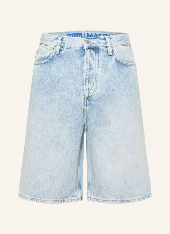 HUGO Jeansshort MASON, losse baggy pasvorm 449 TURQUOISE/AQUA