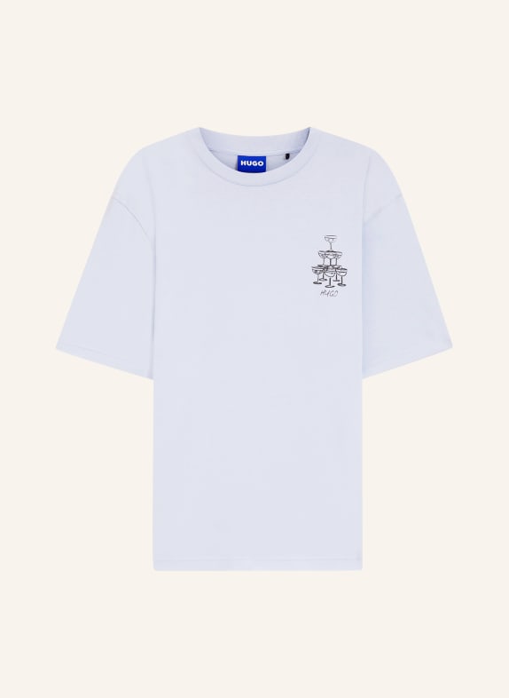 HUGO T-shirt NUCAVO LICHTBLAUW