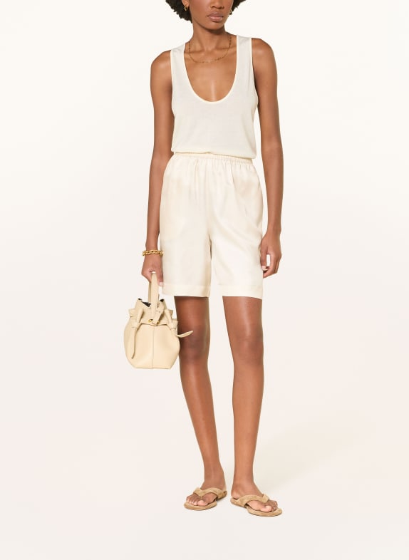 LOULOU DE SAISON Short en soie ZINIA CRÈME