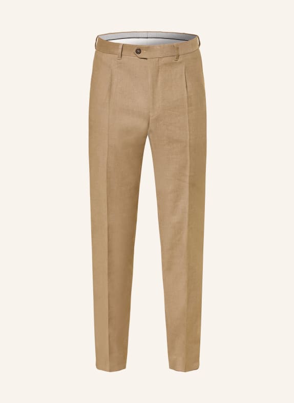 DRESSLER JADEN-pantalon, slim fit met linnen 076 beige