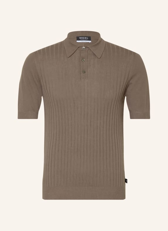 DIGEL Knitted polo shirt DAMY KHAKI