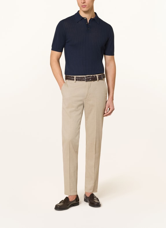 DIGEL Gebreid poloshirt DAMY DONKERBLAUW