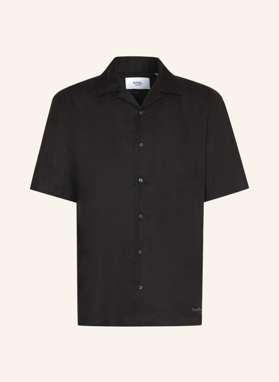 DIGEL move Koszula wypoczynkowa ALFIE o regularnym kroju, wykonana z lnu CZARNY