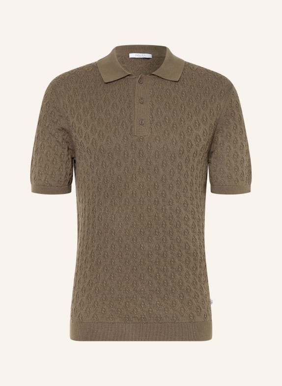 DIGEL move ATILA knitted polo shirt KHAKI