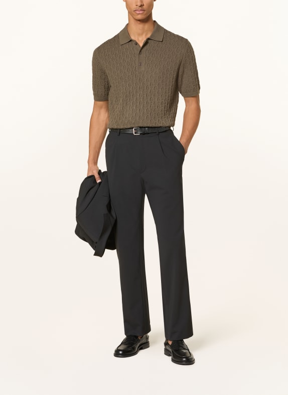 DIGEL move Gebreid poloshirt ATILA KAKI