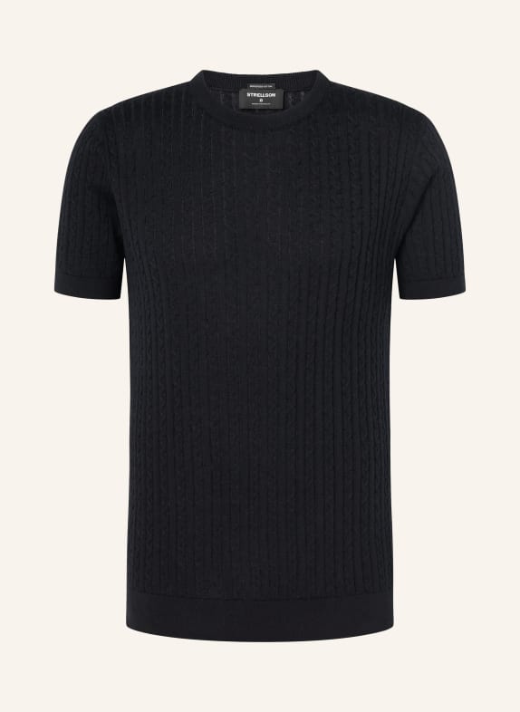 STRELLSON Pletené tričko ADRIAN TMAVĚ MODRÁ