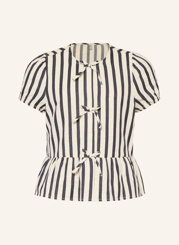 ONLY chemisier BLANC / BLEU FONCÉ