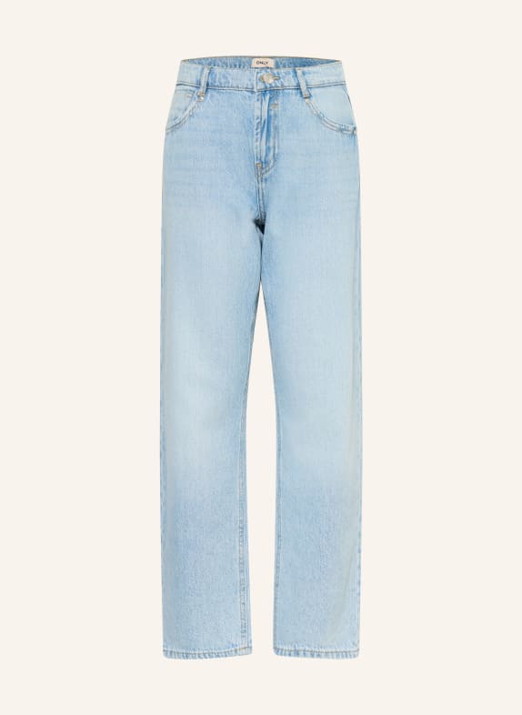ONLY Jeans met rechte pasvorm Light Blue Denim/STRAWBERRY EMBROID