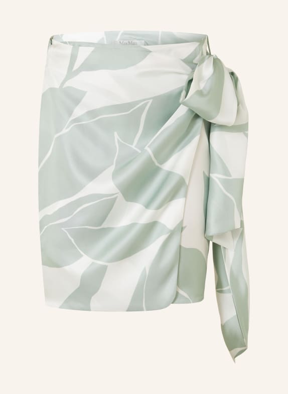 Max Mara STRANO wikkelrok van zijde ECRU / MINT