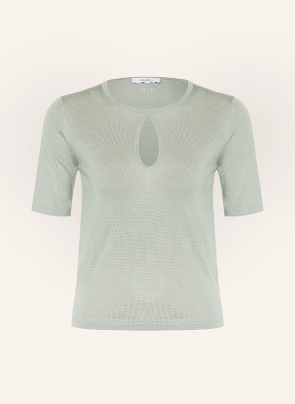 Max Mara Gebreid shirt VALIDO van zijde LICHTGROEN