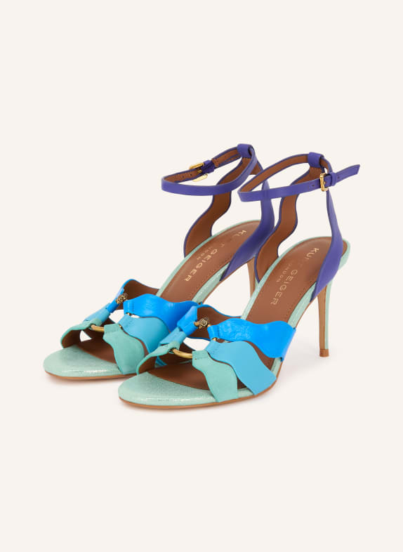 KURT GEIGER SUN WAVE Ankle Sandals BLUE / DARK PURPLE / TURQUOISE