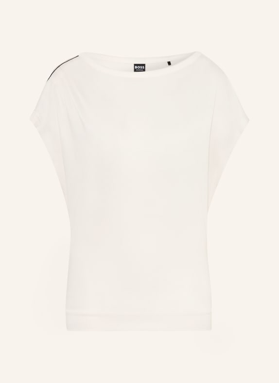 BOSS Schlafshirt FLOWY WEISS / BEIGE / SCHWARZ