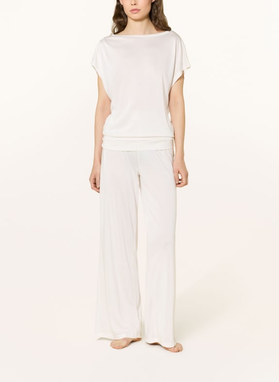 BOSS Slaapshirt FLOWY WIT / BEIGE / ZWART