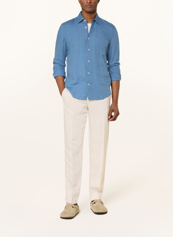 MAC Chino DEAN Tapered Fit z lnem ECRU