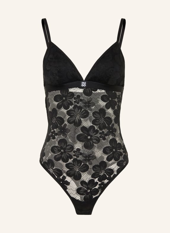 HUGO String-Body BLOOM LACE SCHWARZ