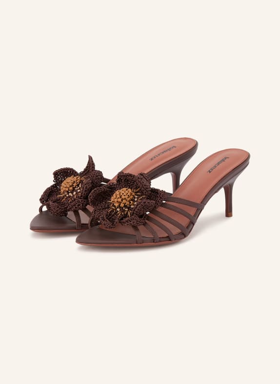 Lola Cruz Mules JAZMIN DUNKELBRAUN / COGNAC