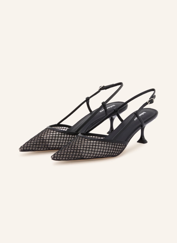 Lola Cruz Escarpins à bride RUBY 55 avec pierres décoratives NOIR