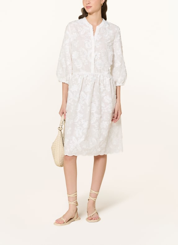 White Label Kleid mit 3/4-Arm WEISS