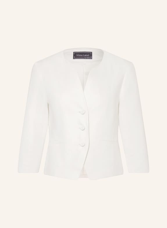 White Label Linnen blazer met 3/4-mouwen WIT