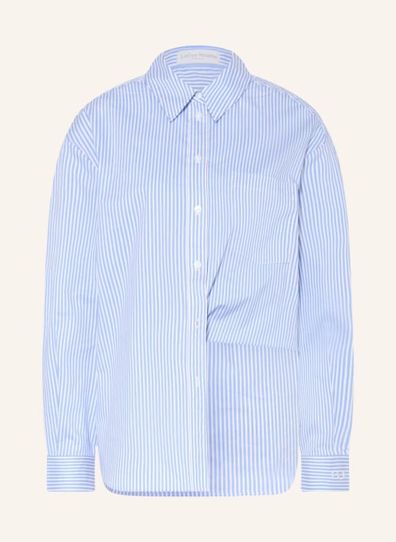 LeGer Studio Overhemdblouse GINELLA WIT / LICHTBLAUW