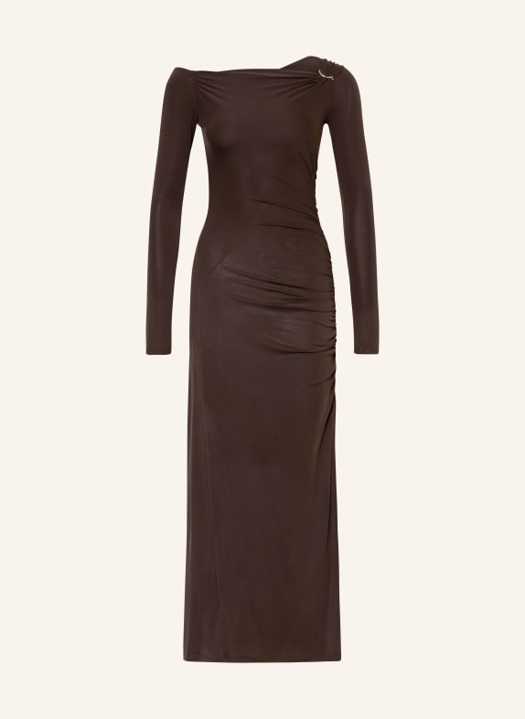LeGer Studio One-shoulder-jurk ADLINE MARRON FONCÉ