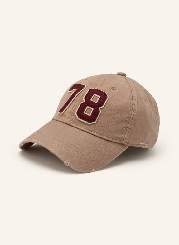 GOLDEN GOOSE Casquette JOURNEY BEIGE / MARRON FONCÉ