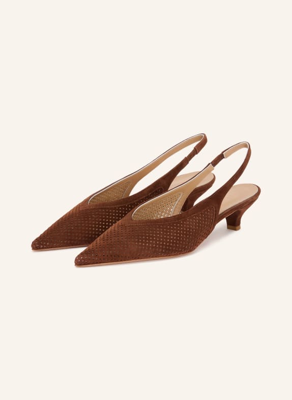 THEA MIKA Sling pumps VAYRAXX BROWN
