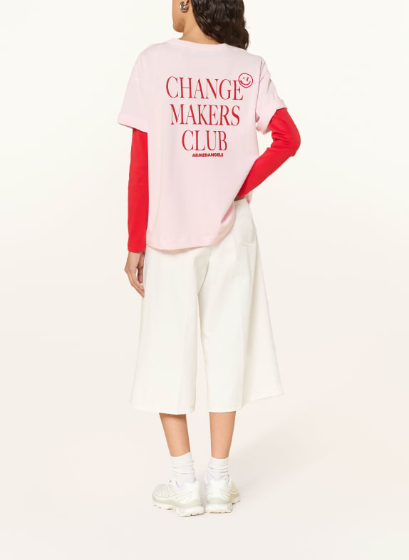 ARMEDANGELS T-shirt GIANNAA CHAANGE ROSA / RØD