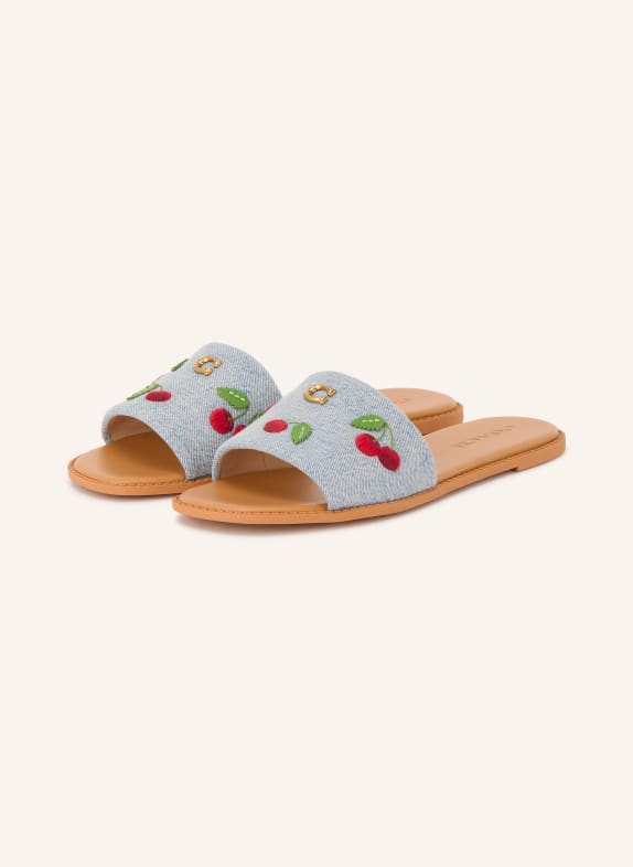 COACH Klapki HOLLY JASNONIEBIESKI / CZERWONY / ZIELONY