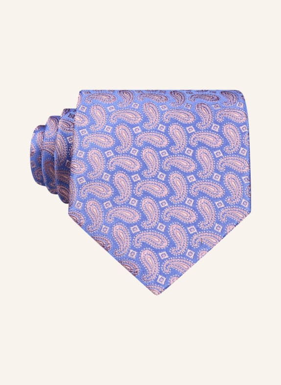 Blick Krawatte ALBERT BLAU / ROSA / CREME