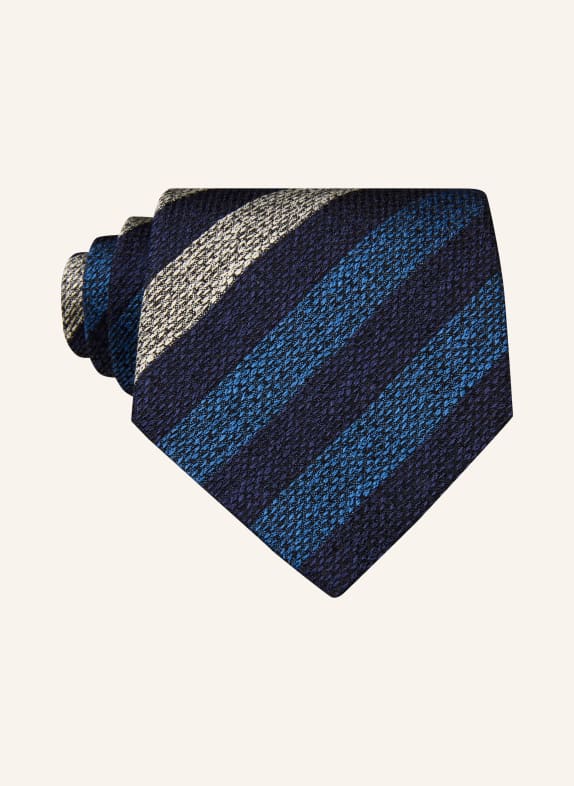 Blick Krawatte EIGHTY DUNKELBLAU / CREME / BLAU