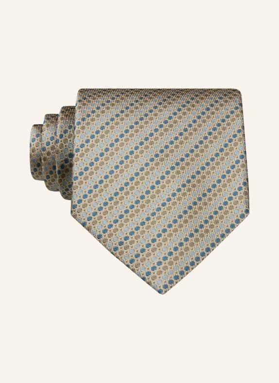 Blick Krawatte ALBERT HELLGRÜN / OLIV / PETROL