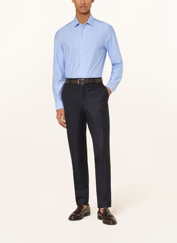 ROY ROBSON Overhemd met extra slanke pasvorm BLAUW / WIT