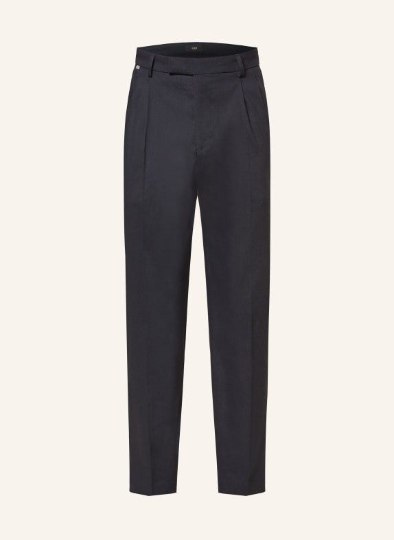 CINQUE CISERVO Relaxed Fit Suit Pants with Linen 69 DUNKELBLAU
