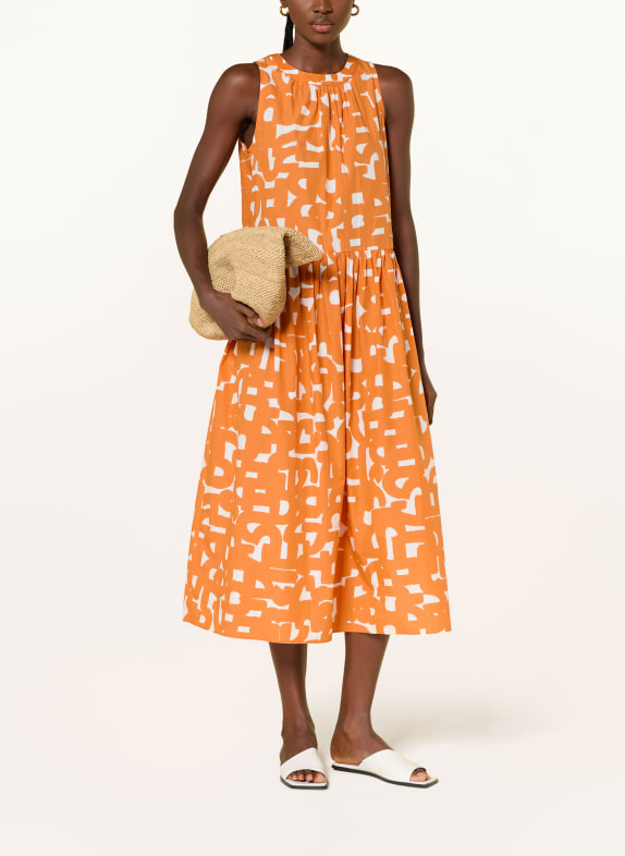 ROSSO35 Kleid ORANGE / WEISS