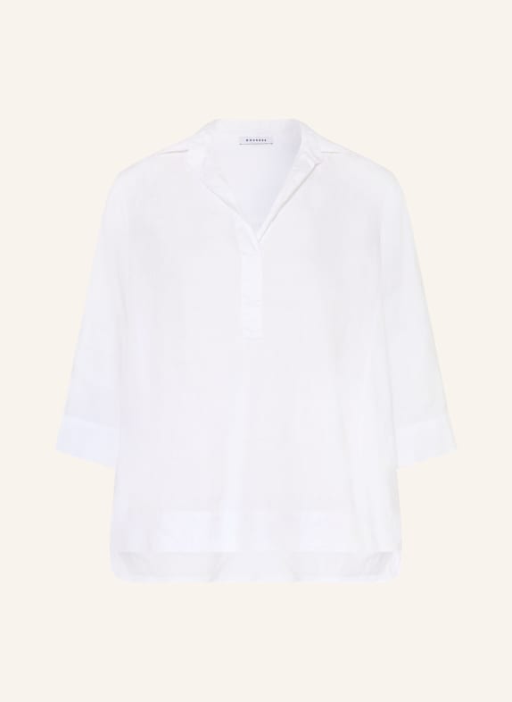 ROSSO35 Tunika aus Leinen mit 3/4-Arm WEISS