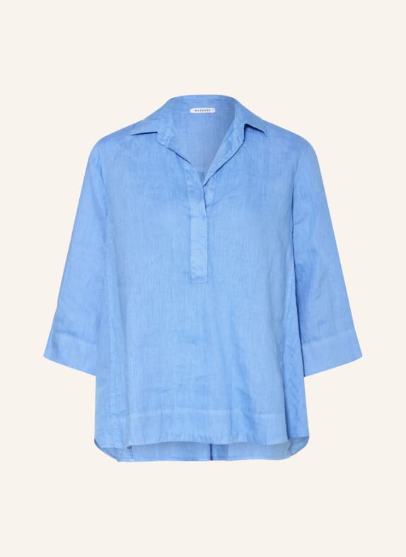 ROSSO35 Tunika aus Leinen mit 3/4-Arm HELLBLAU