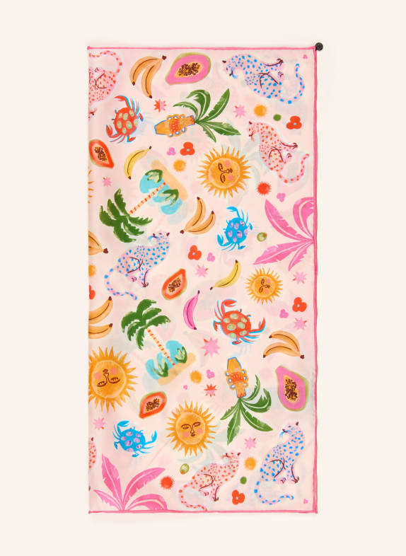 CODELLO zijden sjaal ROZE / ROSE CLAIR / ORANJE