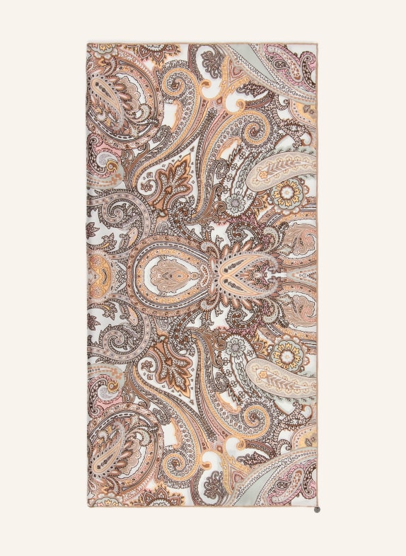 CODELLO zijden sjaal BEIGE / BRUIN / WIT