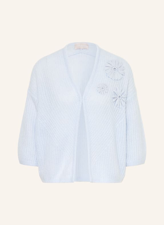 HEMISPHERE Cardigan en cachemire à manches 3/4 BLEU CLAIR