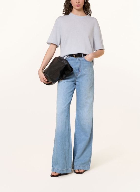 KUJTEN Cashmere knit sweater LIGHT BLUE