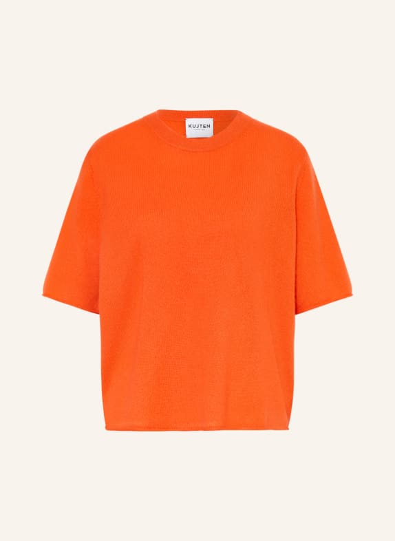 KUJTEN Gebreid shirt van kasjmier ORANJE