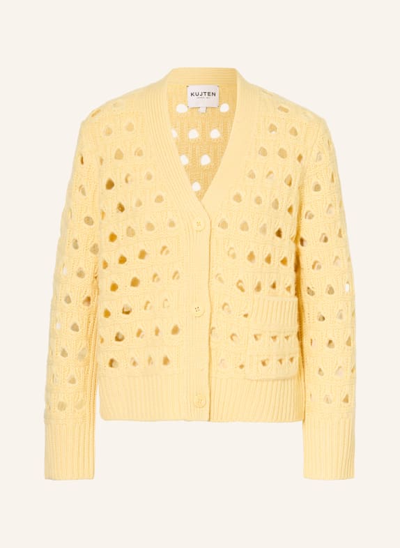 KUJTEN Strickjacke LEOCADIA aus Cashmere HELLGELB
