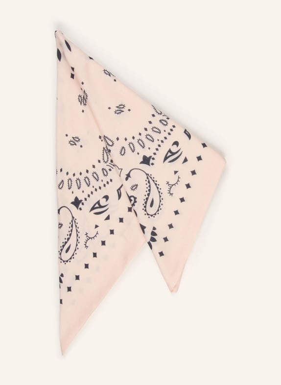 KUJTEN Dreieckstuch TIFA aus Cashmere mit Seide HELLROT / SCHWARZ