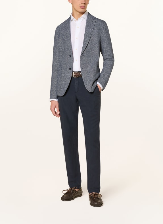 CIRCOLO 1901 Slim fit jerseyjasje met linnen BLAUW / WIT
