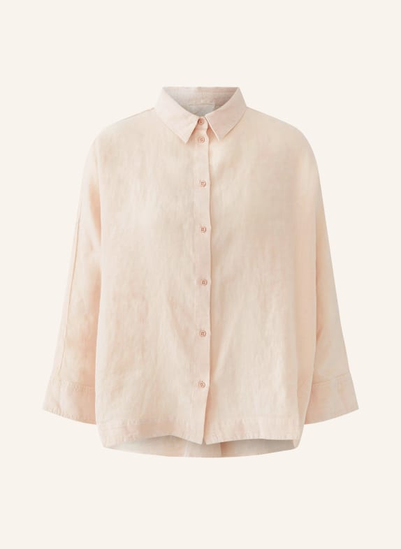 oui Linnen overhemd met 3/4-mouwen LICHTORANJE